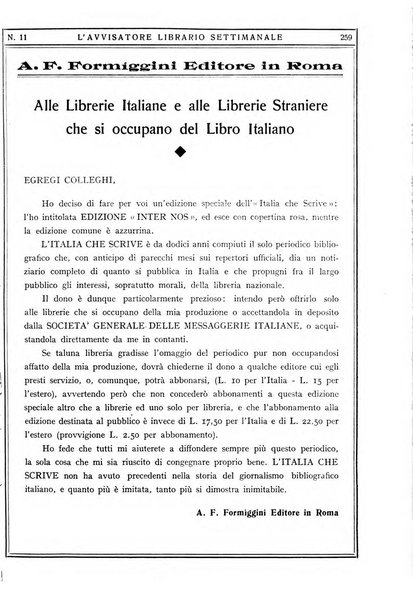 L'avvisatore librario settimanale bollettino bibliografico