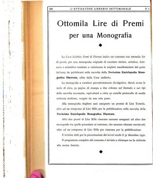 L'avvisatore librario settimanale bollettino bibliografico