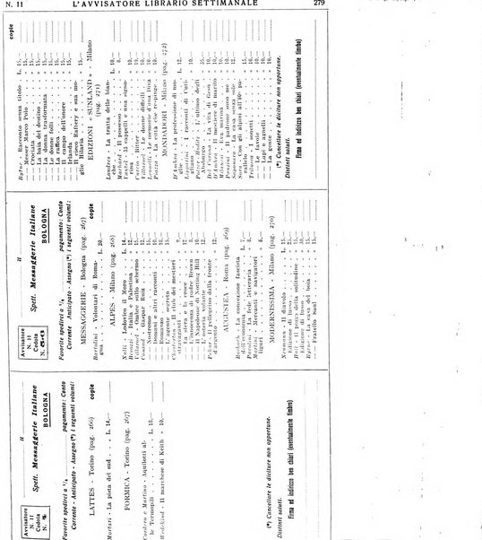 L'avvisatore librario settimanale bollettino bibliografico