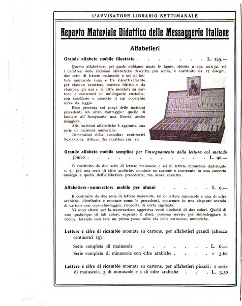 L'avvisatore librario settimanale bollettino bibliografico