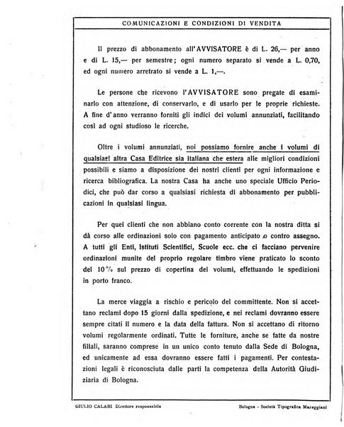 L'avvisatore librario settimanale bollettino bibliografico