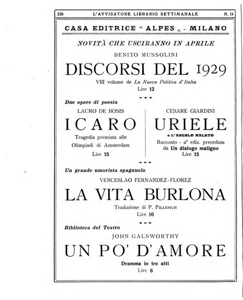 L'avvisatore librario settimanale bollettino bibliografico