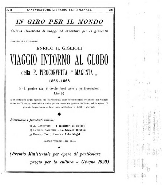 L'avvisatore librario settimanale bollettino bibliografico