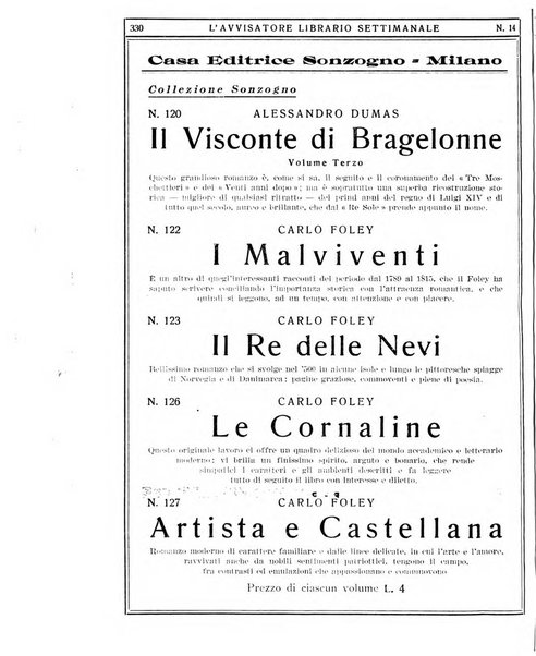 L'avvisatore librario settimanale bollettino bibliografico