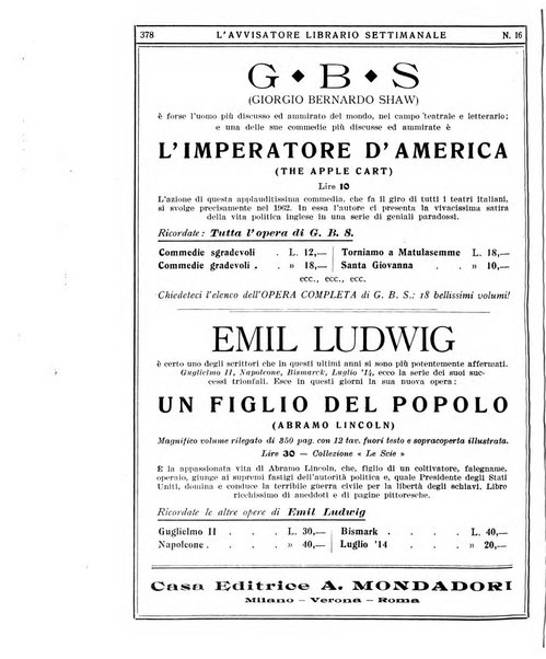 L'avvisatore librario settimanale bollettino bibliografico