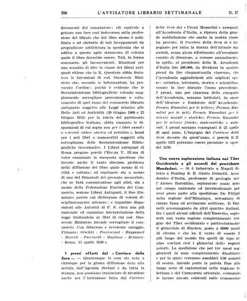 L'avvisatore librario settimanale bollettino bibliografico