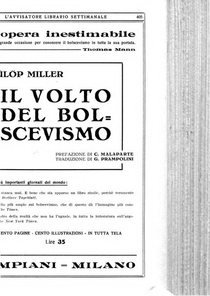 L'avvisatore librario settimanale bollettino bibliografico