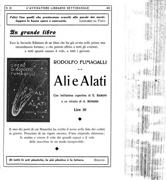 L'avvisatore librario settimanale bollettino bibliografico