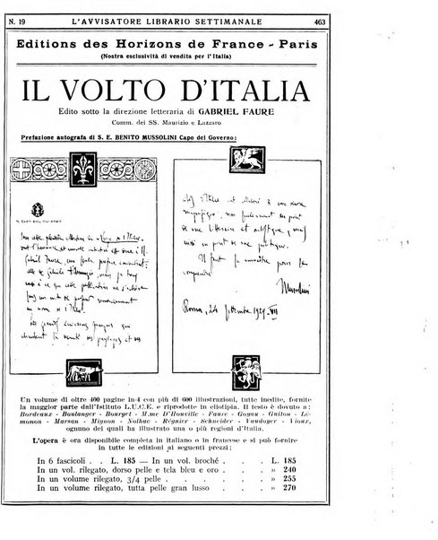 L'avvisatore librario settimanale bollettino bibliografico