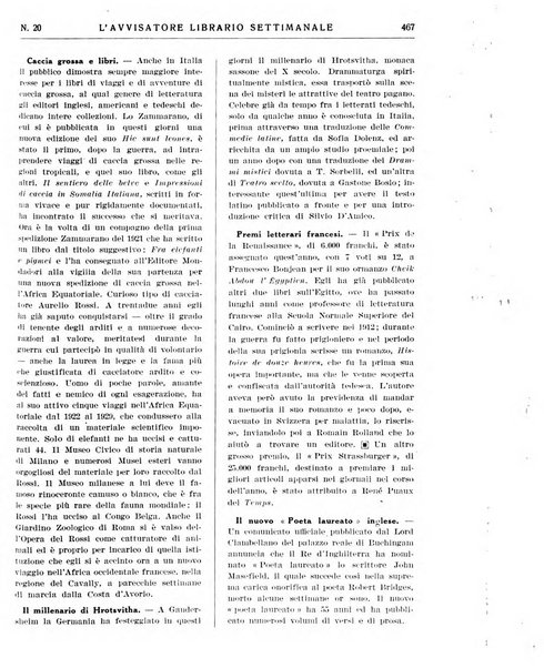 L'avvisatore librario settimanale bollettino bibliografico