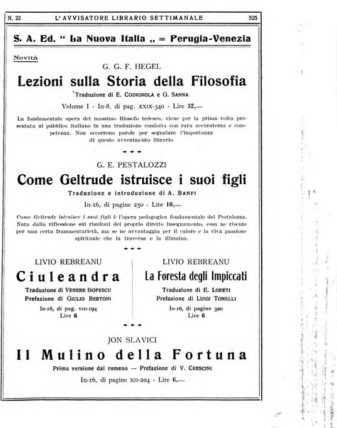 L'avvisatore librario settimanale bollettino bibliografico