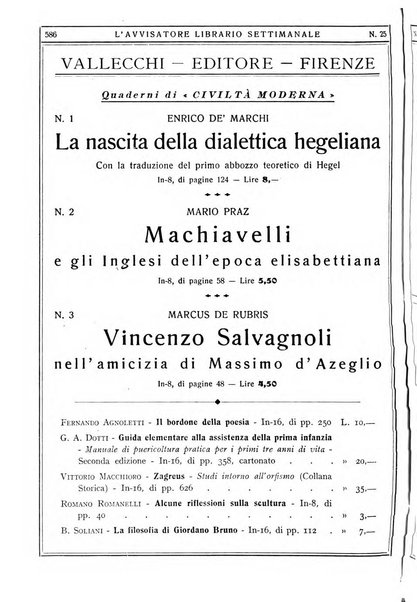 L'avvisatore librario settimanale bollettino bibliografico