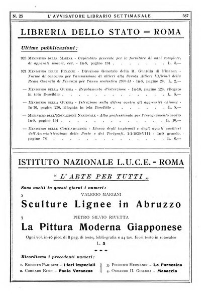 L'avvisatore librario settimanale bollettino bibliografico