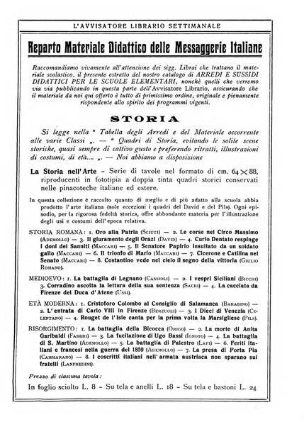 L'avvisatore librario settimanale bollettino bibliografico