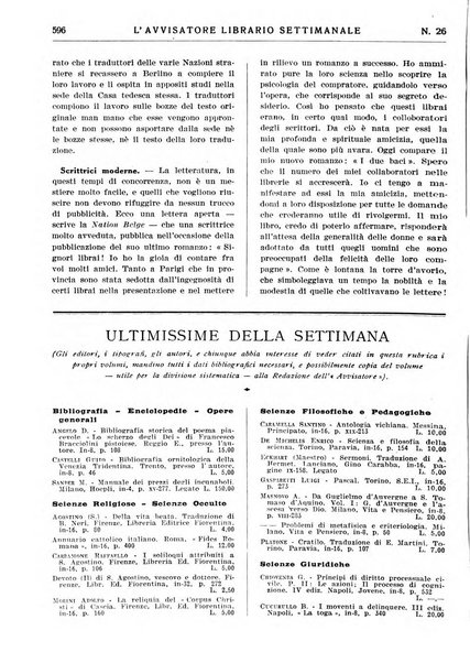 L'avvisatore librario settimanale bollettino bibliografico