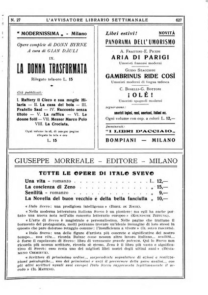 L'avvisatore librario settimanale bollettino bibliografico