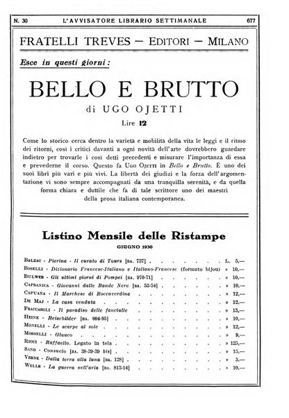 L'avvisatore librario settimanale bollettino bibliografico