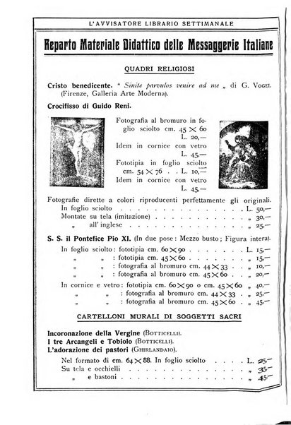 L'avvisatore librario settimanale bollettino bibliografico