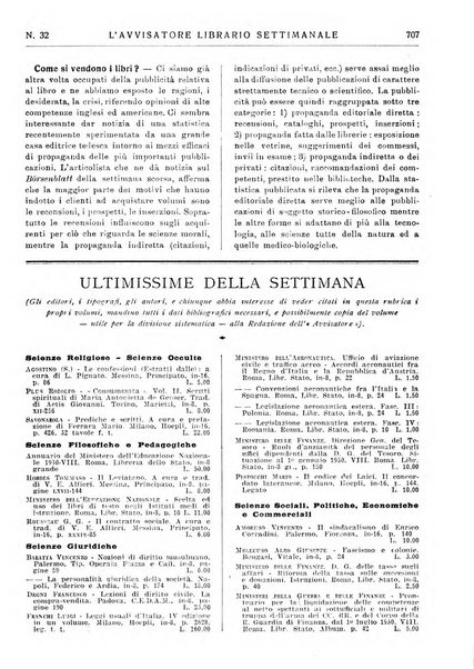 L'avvisatore librario settimanale bollettino bibliografico