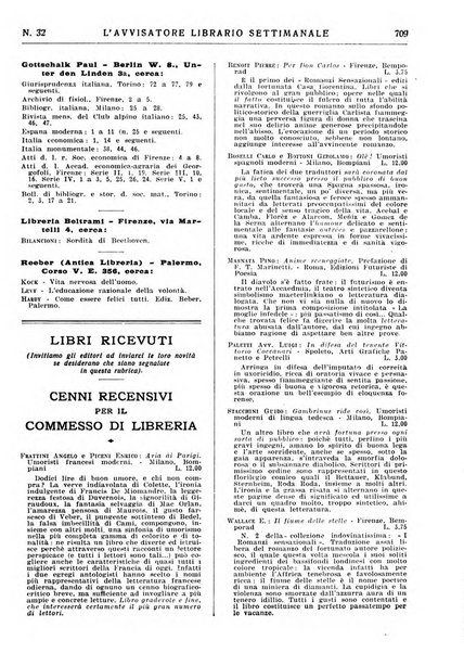 L'avvisatore librario settimanale bollettino bibliografico