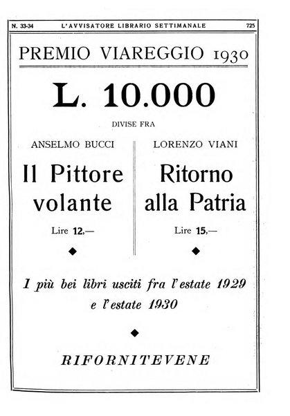 L'avvisatore librario settimanale bollettino bibliografico