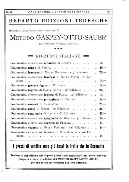 L'avvisatore librario settimanale bollettino bibliografico