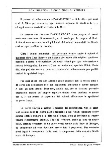 L'avvisatore librario settimanale bollettino bibliografico