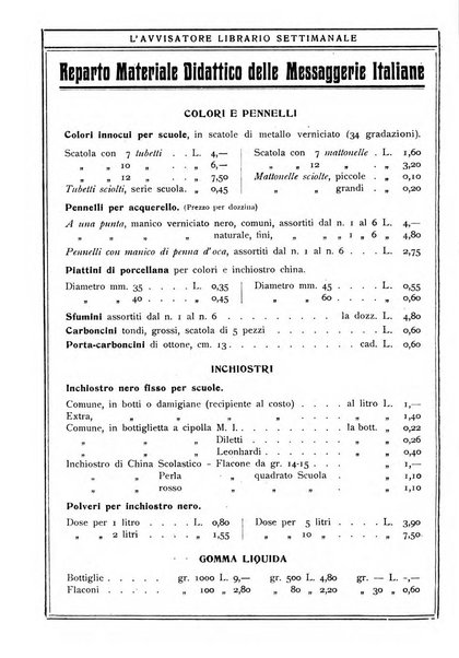 L'avvisatore librario settimanale bollettino bibliografico