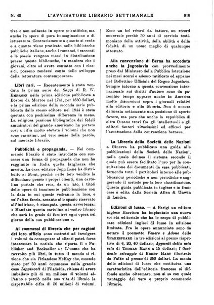 L'avvisatore librario settimanale bollettino bibliografico