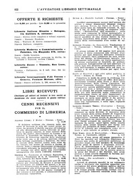 L'avvisatore librario settimanale bollettino bibliografico