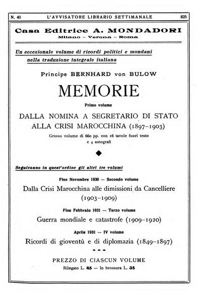 L'avvisatore librario settimanale bollettino bibliografico