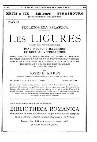 L'avvisatore librario settimanale bollettino bibliografico