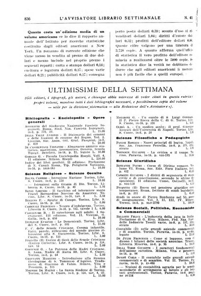 L'avvisatore librario settimanale bollettino bibliografico