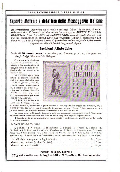 L'avvisatore librario settimanale bollettino bibliografico