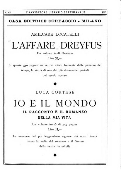 L'avvisatore librario settimanale bollettino bibliografico