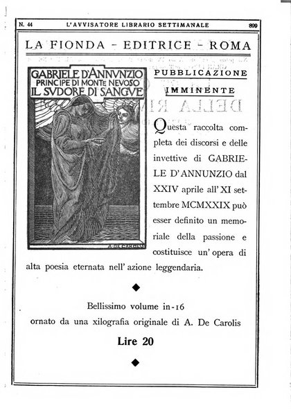 L'avvisatore librario settimanale bollettino bibliografico