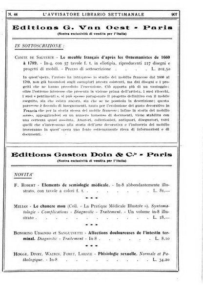 L'avvisatore librario settimanale bollettino bibliografico