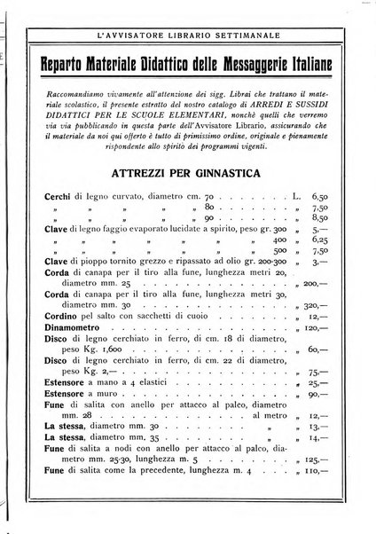 L'avvisatore librario settimanale bollettino bibliografico