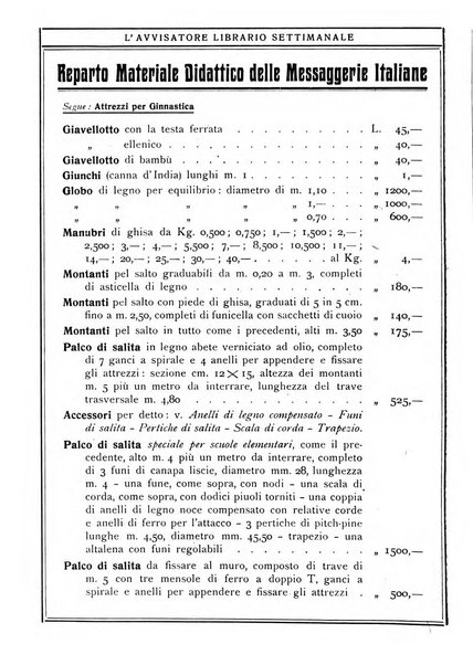 L'avvisatore librario settimanale bollettino bibliografico