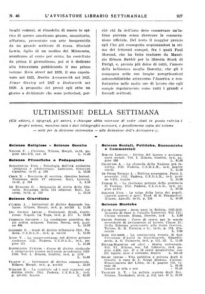 L'avvisatore librario settimanale bollettino bibliografico