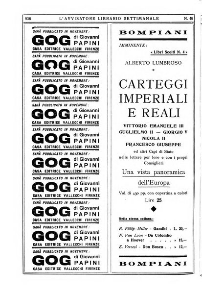 L'avvisatore librario settimanale bollettino bibliografico