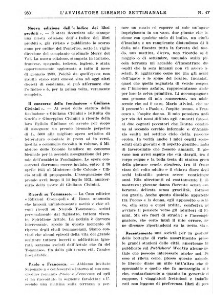 L'avvisatore librario settimanale bollettino bibliografico