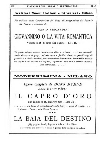 L'avvisatore librario settimanale bollettino bibliografico