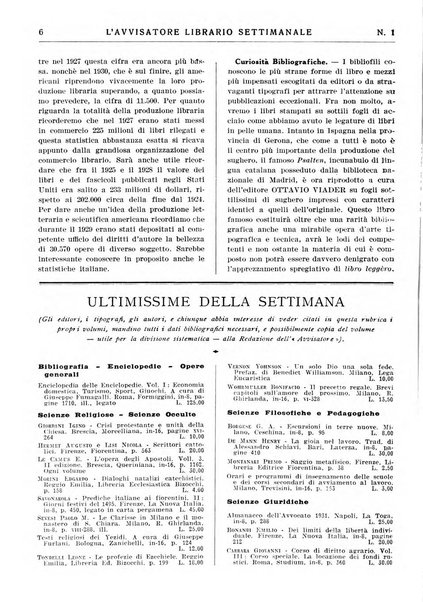 L'avvisatore librario settimanale bollettino bibliografico