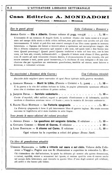 L'avvisatore librario settimanale bollettino bibliografico