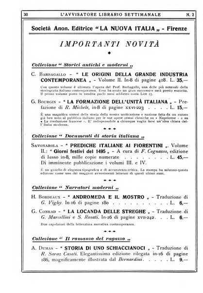 L'avvisatore librario settimanale bollettino bibliografico