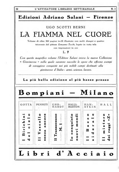 L'avvisatore librario settimanale bollettino bibliografico