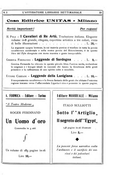 L'avvisatore librario settimanale bollettino bibliografico