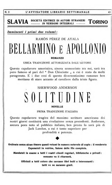 L'avvisatore librario settimanale bollettino bibliografico