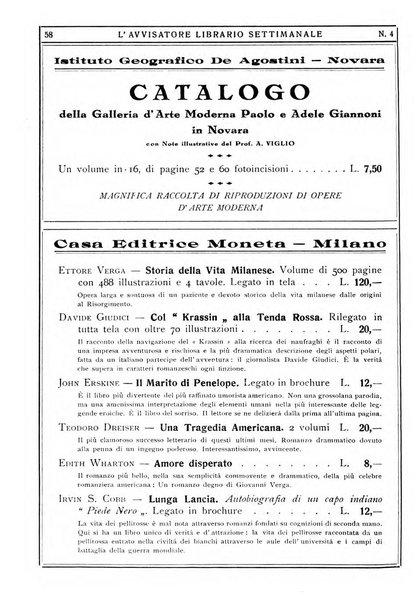 L'avvisatore librario settimanale bollettino bibliografico